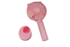 Electric Personal Fan For Home Outdoor Travel Pink Portable USB Handheld Battery Operated Cooling 