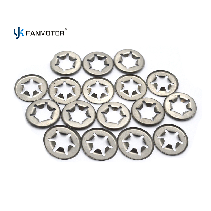 Electric Fan Motor Accessories Internal Tooth Retaining Star Lock Clip Bearing Washers For Shafts