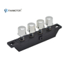 4-Key Electroplated Silver Fan Push Button Switch | Chrome Finish Piano Switch