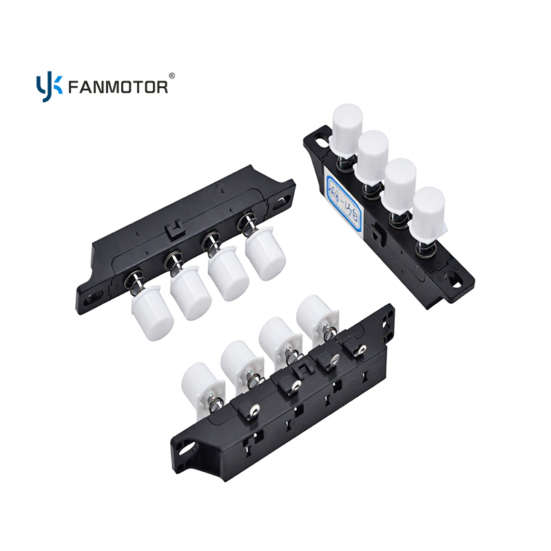 4-Key Electric Fan Piano Switch, 3 Speed | 250V AC Push Button Controller