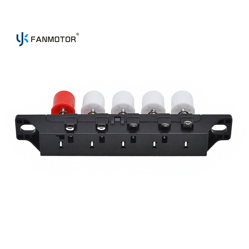 5-Key Fan Push Switch with Light Control | Dual-Slide Master Reset Piano Switch