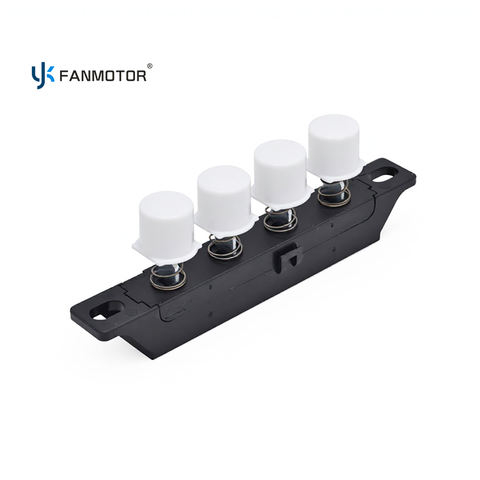4-Key Electric Fan Piano Switch, 3 Speed | 250V AC Push Button Controller