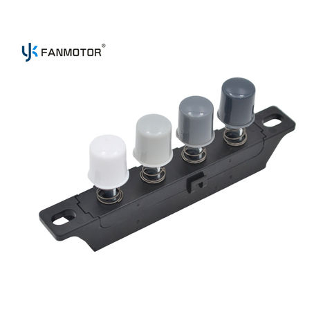 3-Speed 4-Key ABS Fan Control Switch | Custom Color Push Button Fan Switch
