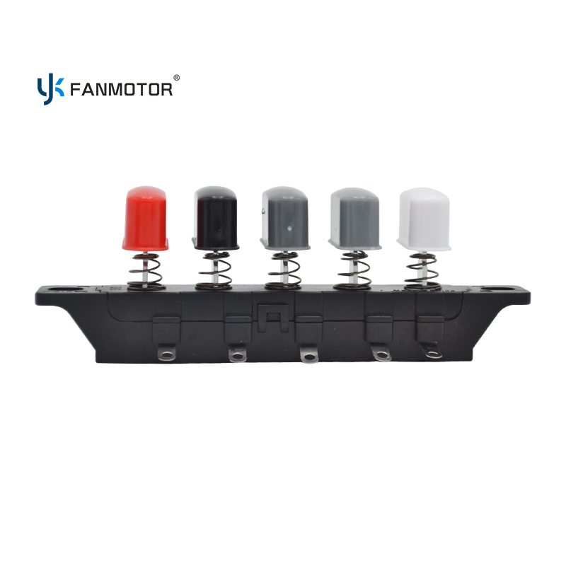 5-Key Fan Switch with Oscillation Control | Piano Type Push Button Switch