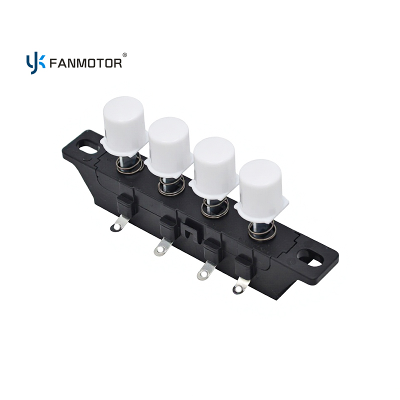 4-Key Electric Fan Piano Switch, 3 Speed | 250V AC Push Button Controller