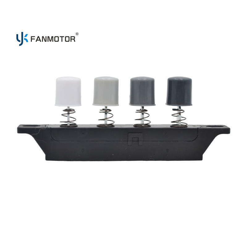 3-Speed 4-Key ABS Fan Control Switch | Custom Color Push Button Fan Switch