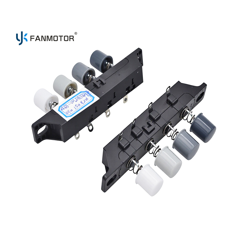 3-Speed 4-Key ABS Fan Control Switch | Custom Color Push Button Fan Switch
