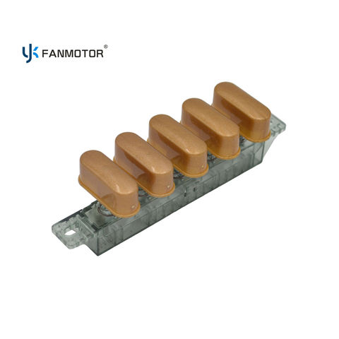 KQ-165C 5-Key 4-Speed Piano Type Mechanical Fan Switch | 125V / 250V AC
