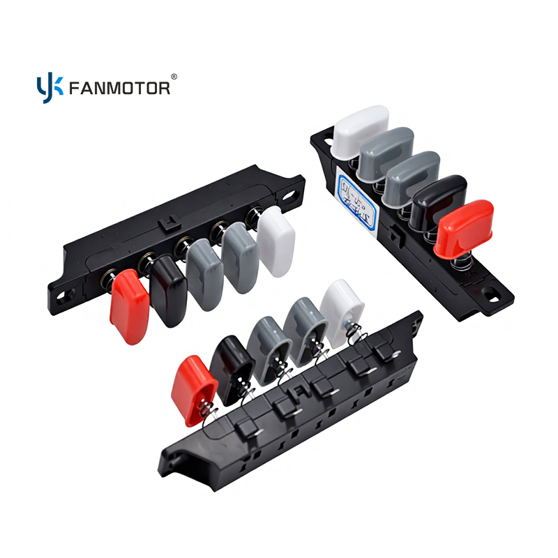 5-Key Fan Switch with Oscillation Control | Piano Type Push Button Switch
