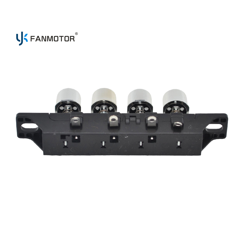 4-Key Electroplated Silver Fan Push Button Switch | Chrome Finish Piano Switch